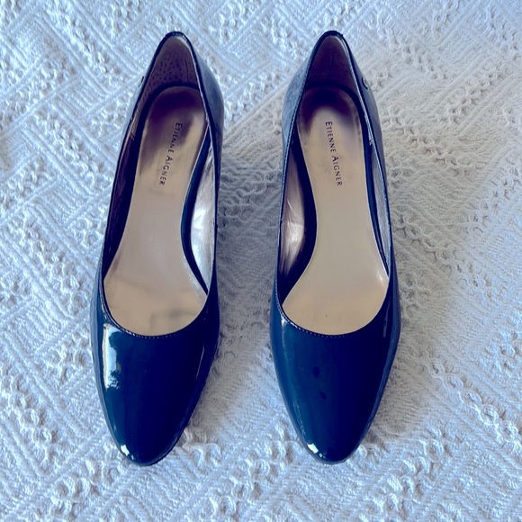 Etienne Aigner Blue Wedge Shoes 8m - Picture 2 of 7